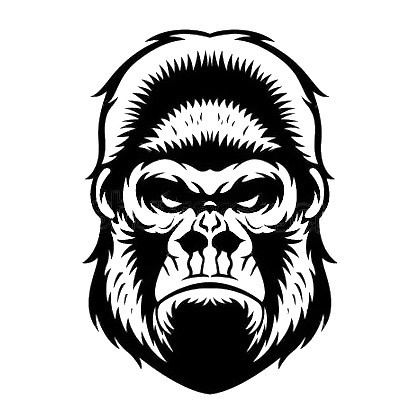 420x420 Angry Gorilla Face Tattoo Design Ape Art Gorilla Tattoo
