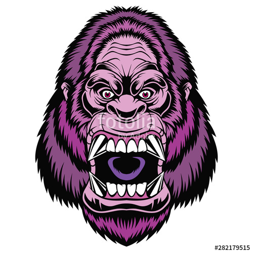 500x500 Angry Gorilla Head Stock Image And Royalty Free Vector