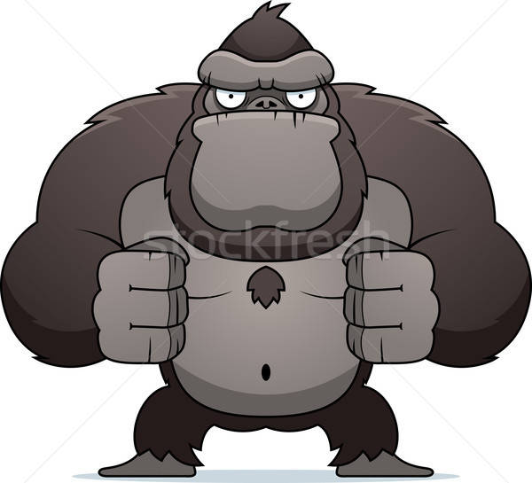 600x545 Angry Gorilla Vector Illustration Cory Thoman