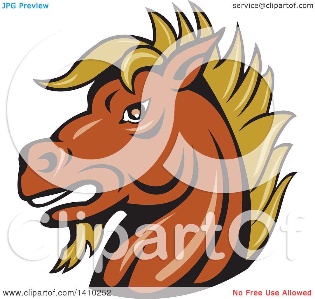 Clipart Of A Cartoon Tough Angry Stallion Horse Head 1080x1024 Clipart Of A Cartoon Tough Angry Stallion Horse Head
