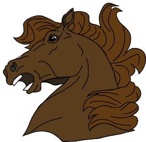 Free Angry Horse Vector Graphic 300x293 Free Angry Horse Vector Graphic