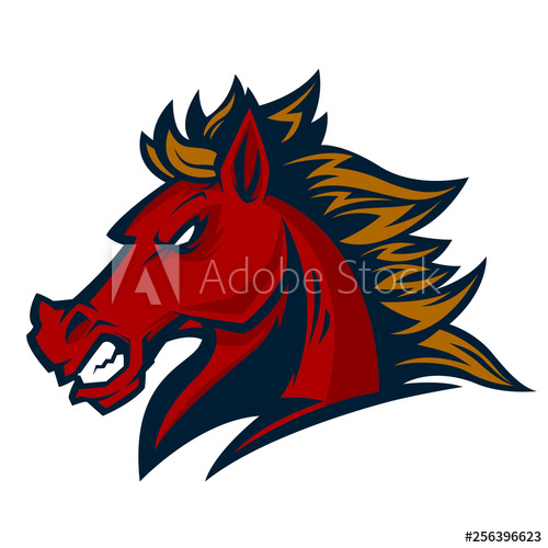 Angry Horse Head Mascot Esports Logo Illustration 500x500 Angry Horse Head Mascot Esports Logo Illustration