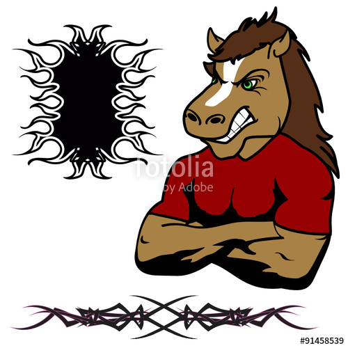 Angry Horse Muscle Cartoon Set In Vector Fromat Stock Image 500x500 Angry Horse Muscle Cartoon Set In Vector Fromat Stock Image