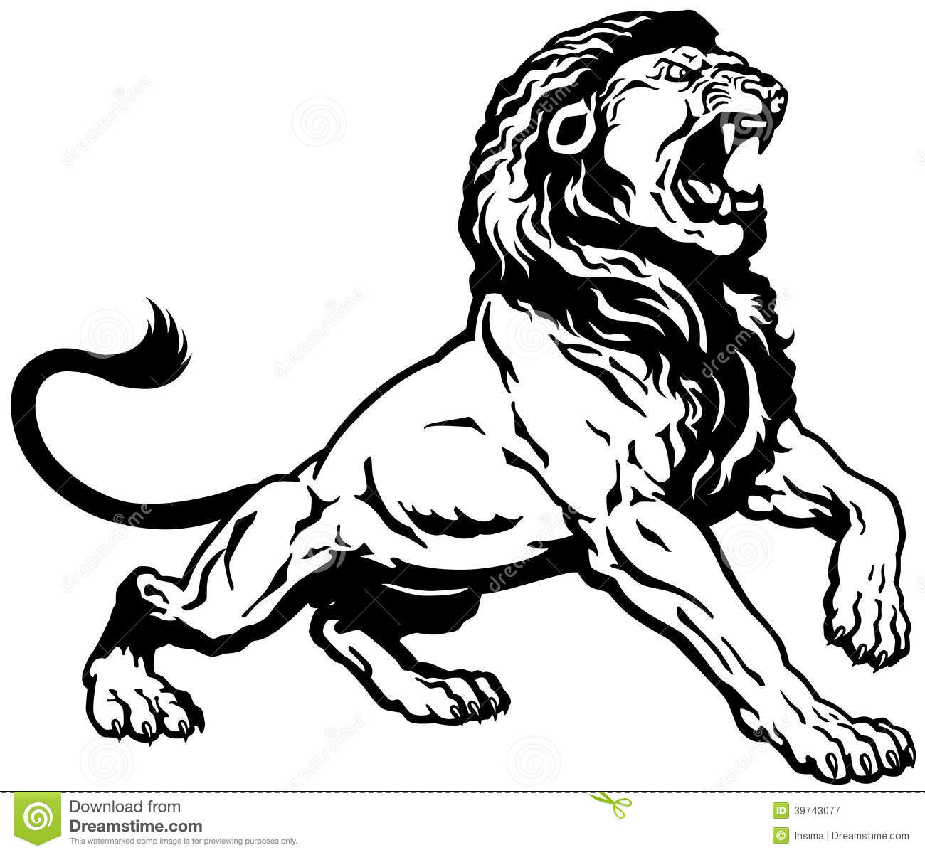 Angry Lion Vector