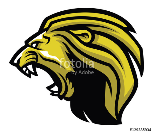500x434 Angry Lion Head Mascot Stock Image And Royalty Free Vector