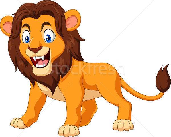 600x479 Cartoon Angry Lion Vector Illustration Teguh Mujiono