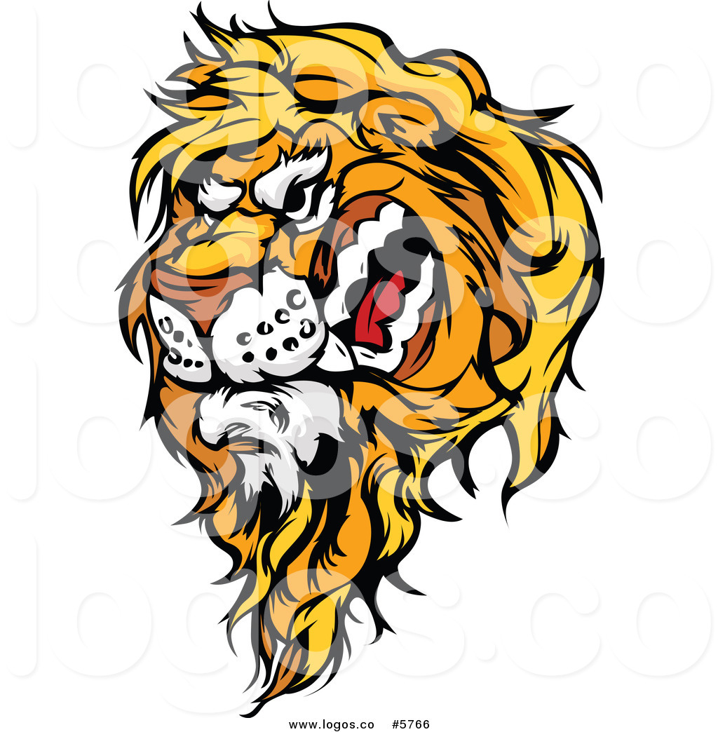 1024x1044 Royalty Free Vector Of A Logo Of A Snarling Angry Lion Head