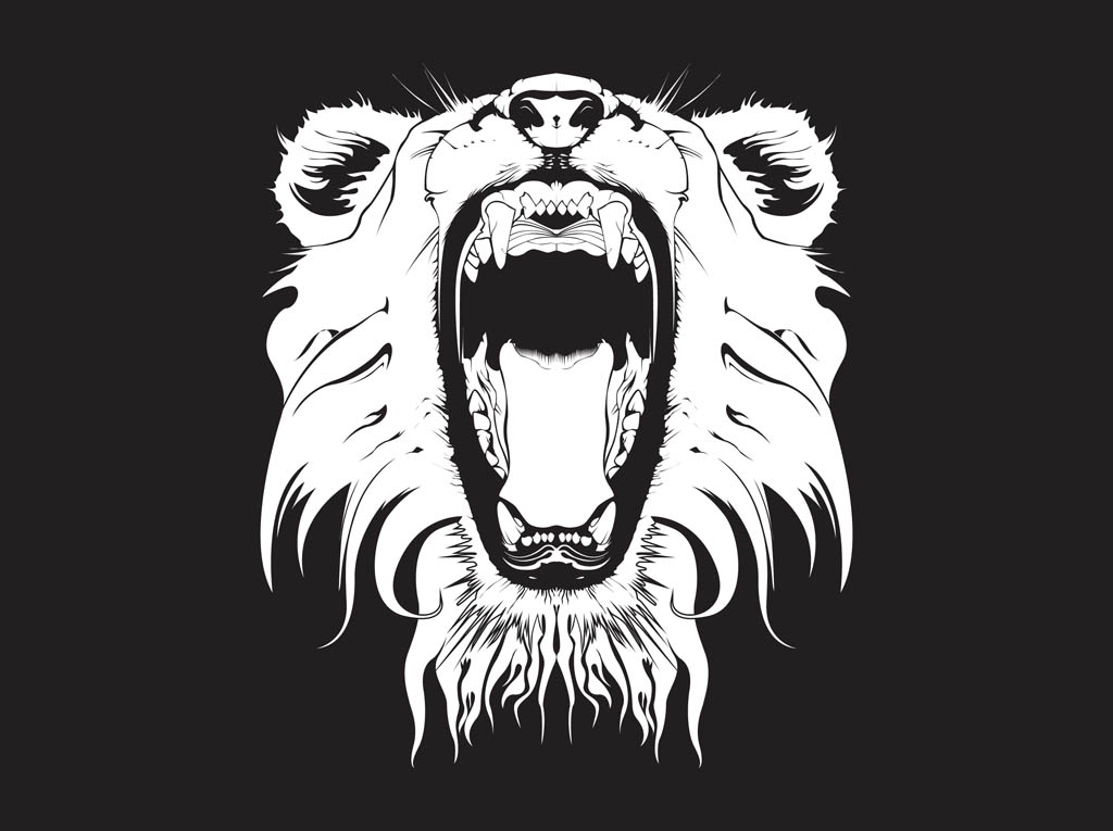 1024x765 Angry Lion Graphics Vector Art Graphics