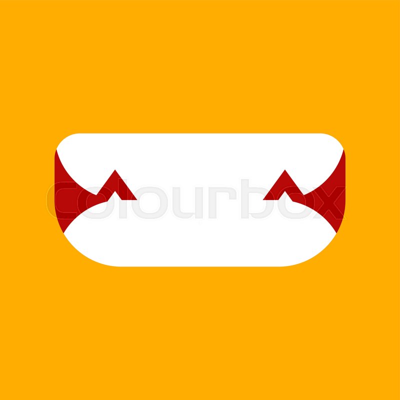 800x800 Angry Mouth Isolated Teeth Grin Stock Vector Colourbox