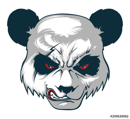 500x459 Angry Panda Vector Illustration Stock Image And Royalty Free