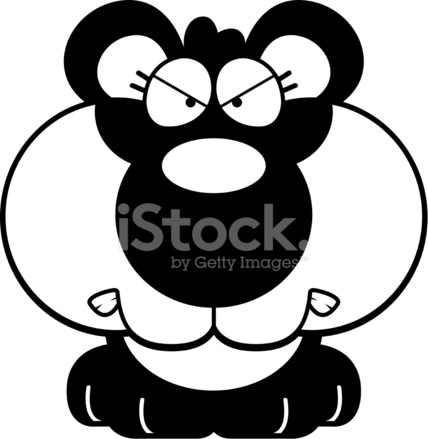 428x439 Cartoon Angry Panda Cub Stock Vector