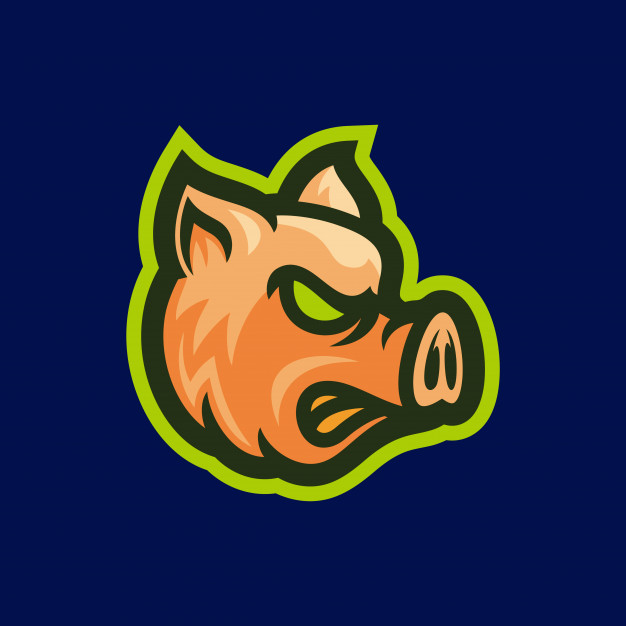626x626 Angry Pig Head Mascot Vector Illustration Vector Premium Download