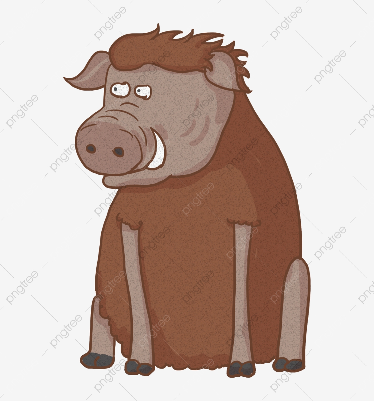 1200x1288 Vector Hand Painted Angry Pig, Angry Clipart, Pig Clipart, Vector