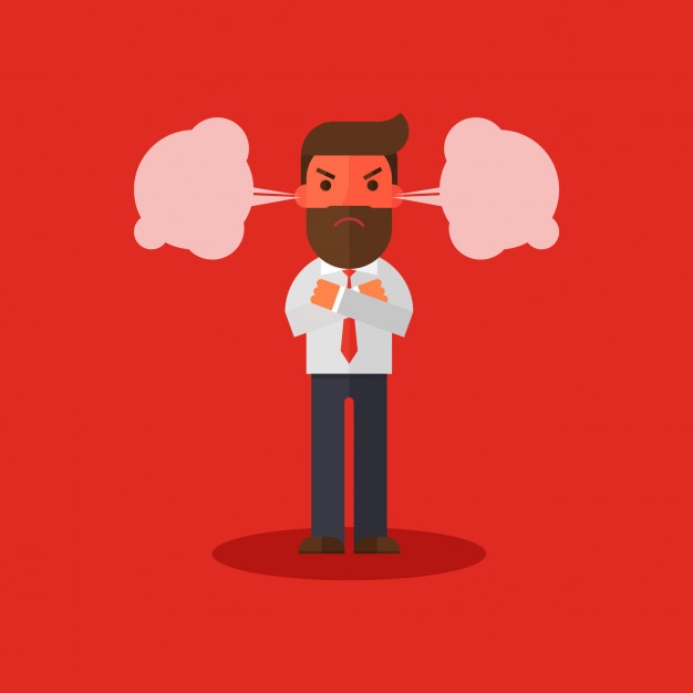 626x626 Angry Businessman Flushed Vector Premium Download