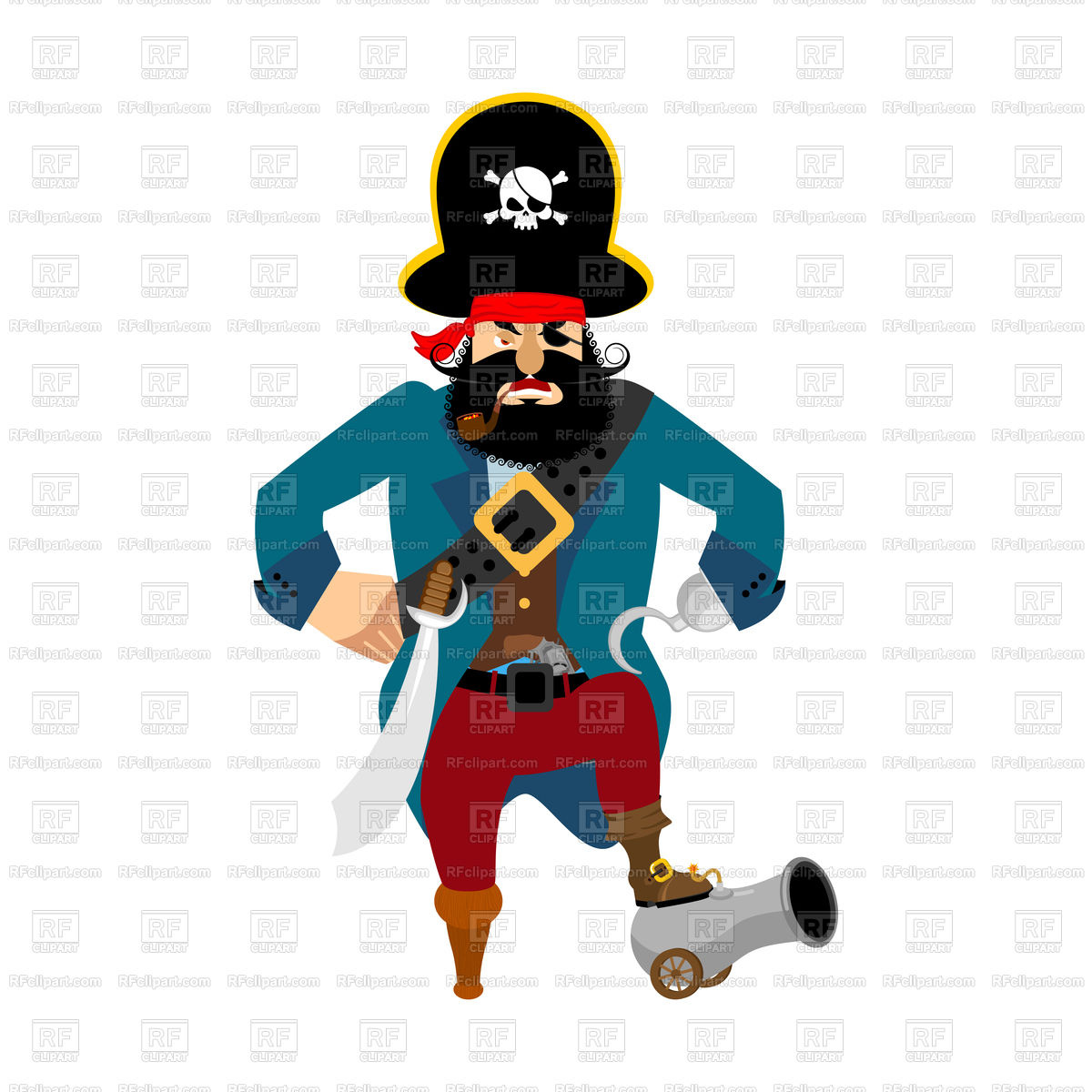1200x1200 Angry Pirate Vector Image Of People Popaukropa