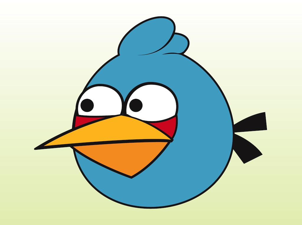 1024x765 Blue Angry Bird Vector Art Graphics