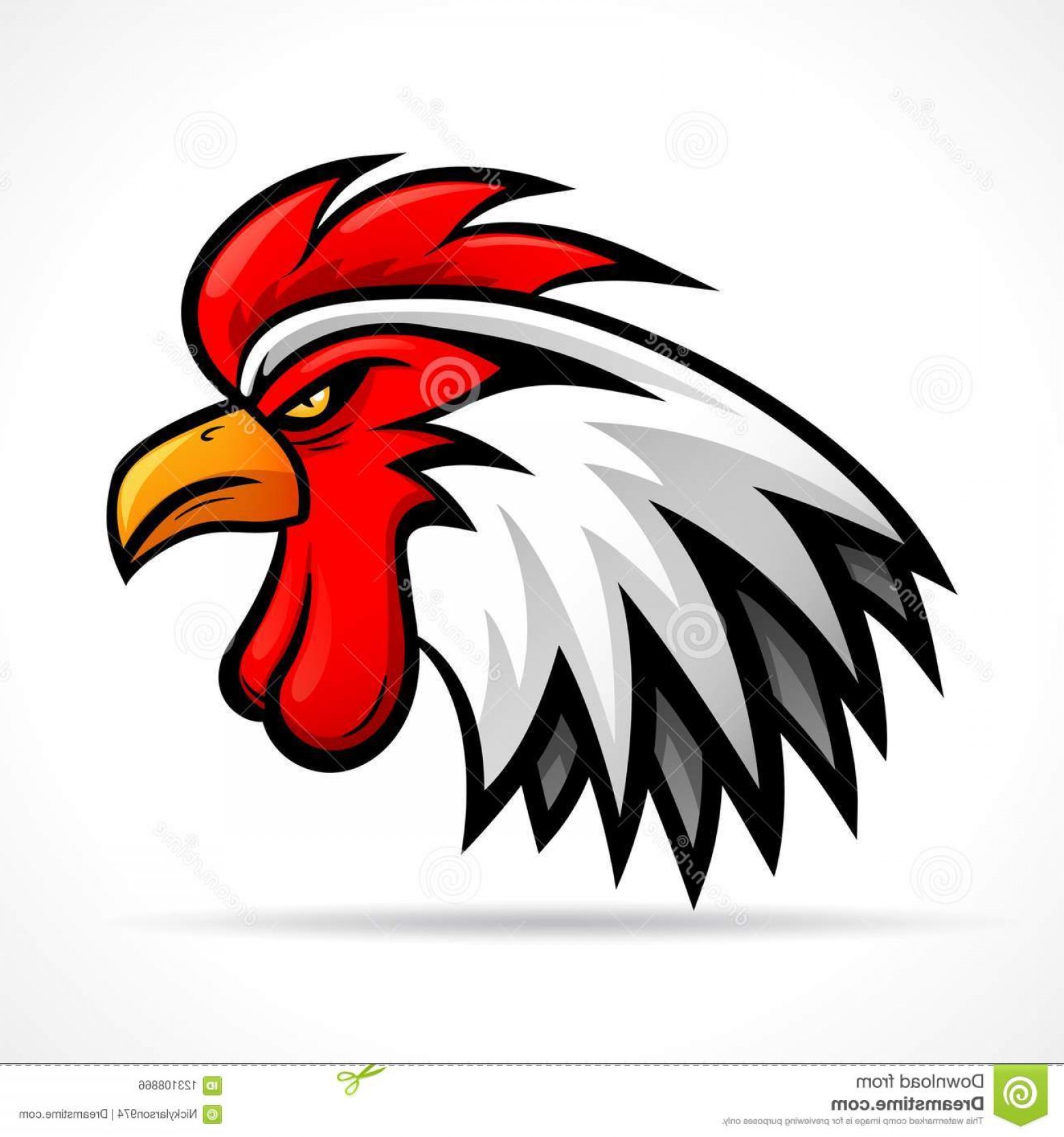 1560x1668 Vector Illustration Angry Rooster Head Design Vector Angry Rooster