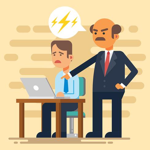 490x490 Angry Boss Vector Illustration