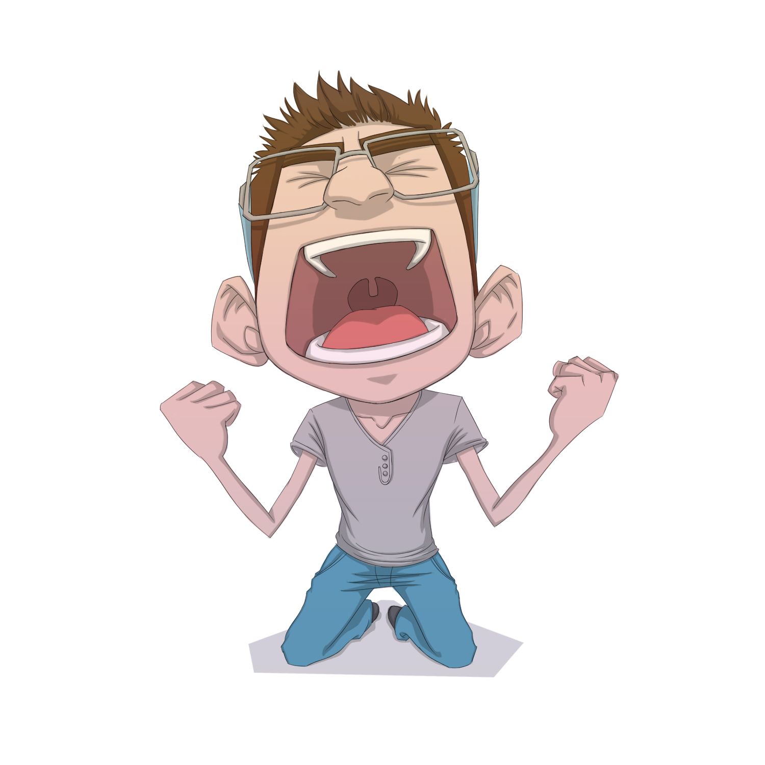 1500x1500 Angry Man Vector Graphics