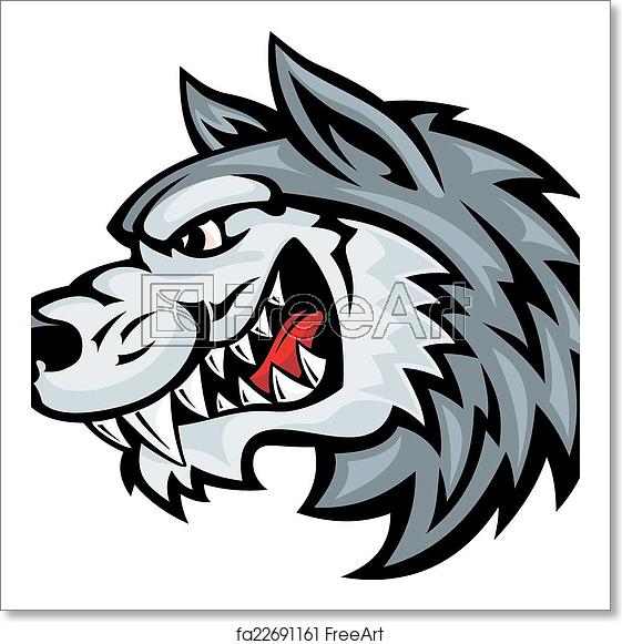 561x581 Free Art Print Of Angry Wolf Cartoon Angry Wolf Head Isolated