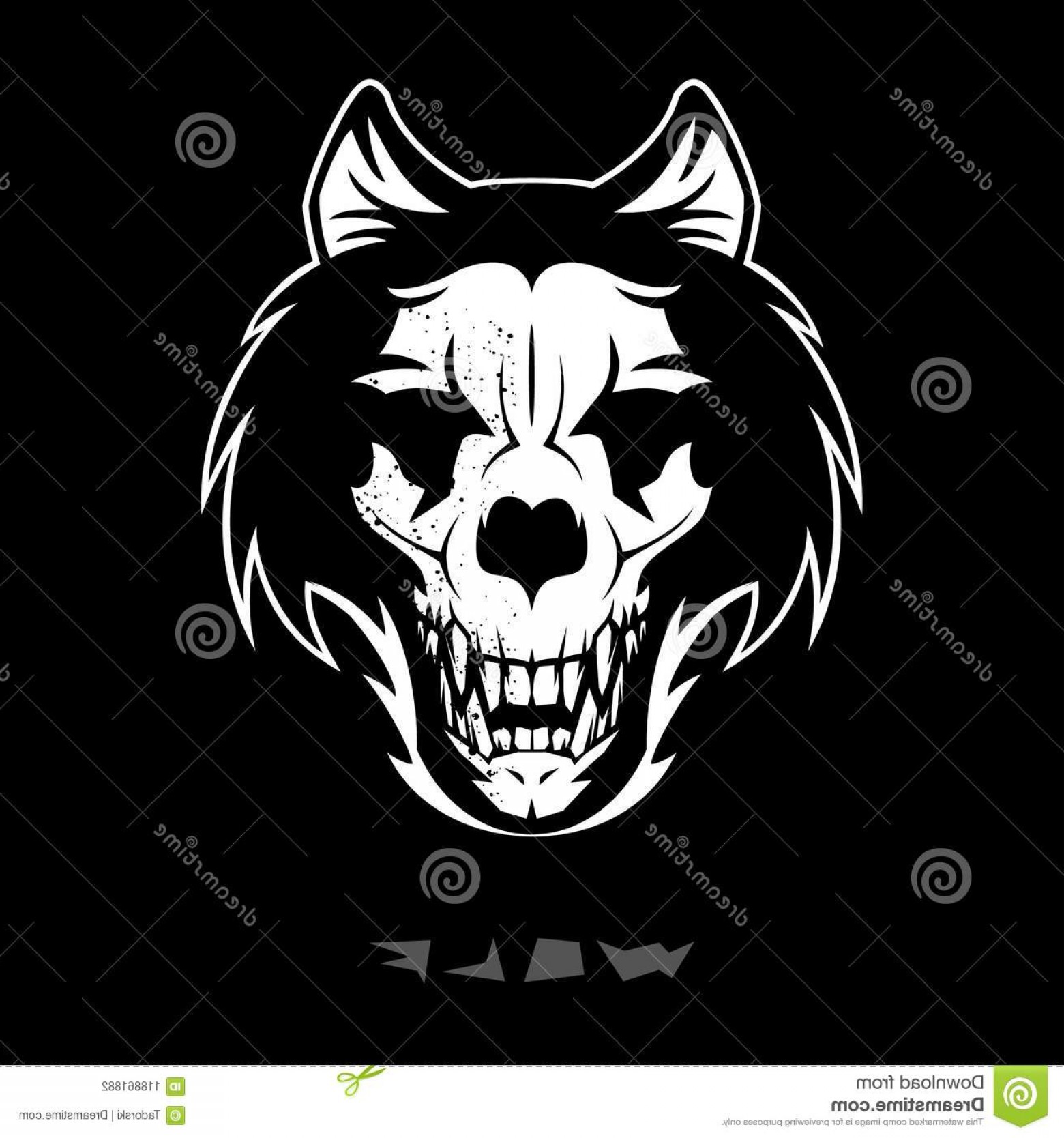 1560x1668 Angry Wolf Head Black White Wolf Skull Vector Logo Design Angry