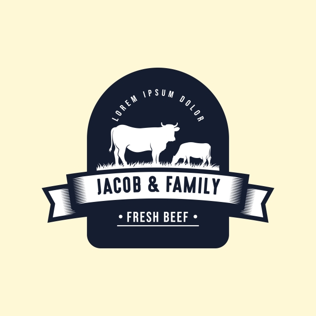 640x640 Black Angus Logo Design Template Cow Farm Logo Design, Milk, Farm