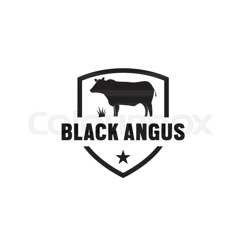800x800 Illustration Of Black Angus Logo Icon Stock Vector Colourbox