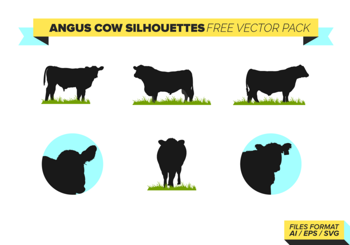 700x490 Angus Cow Silhouettes Vector Pack