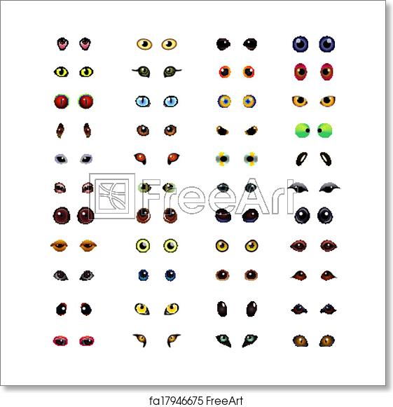 Free Art Print Of Animal Eyes Big Vector Set Big Collection 561x581 Free Art Print Of Animal Eyes Big Vector Set Big Collection