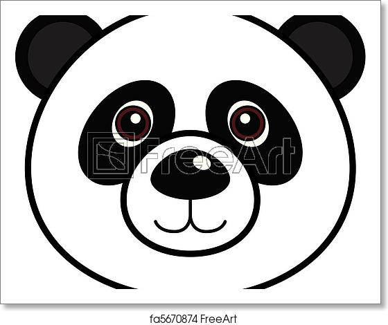 560x470 Free Art Print Of Cute Panda Vector Cute Animal Faces