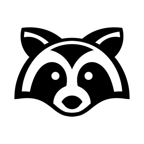 490x490 Raccoon Animal Face Vector