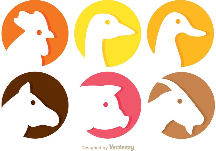 Animal Head Vector Icons 700x490 Animal Head Vector Icons