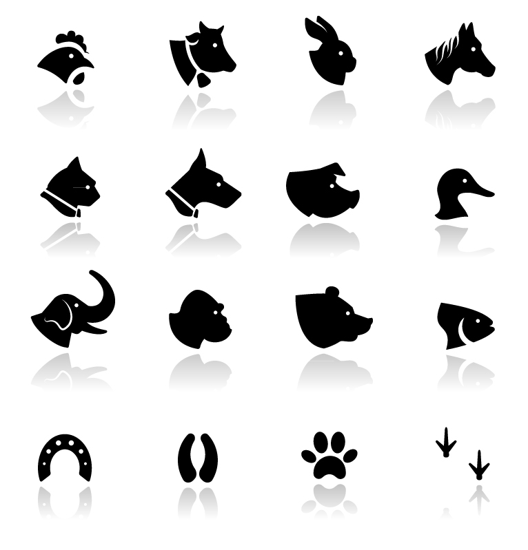 Animal Heads Silhouette Free Vector Graphic Download 766x799 Animal Heads Silhouette Free Vector Graphic Download