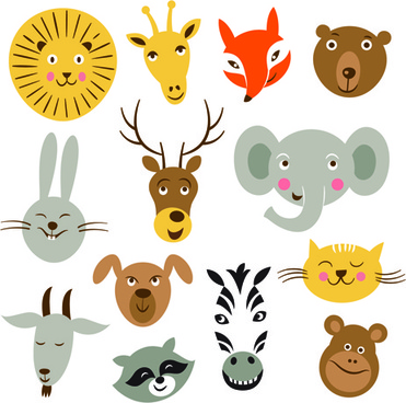 Animal Head Free Vector Download 371x368 Animal Head Free Vector Download