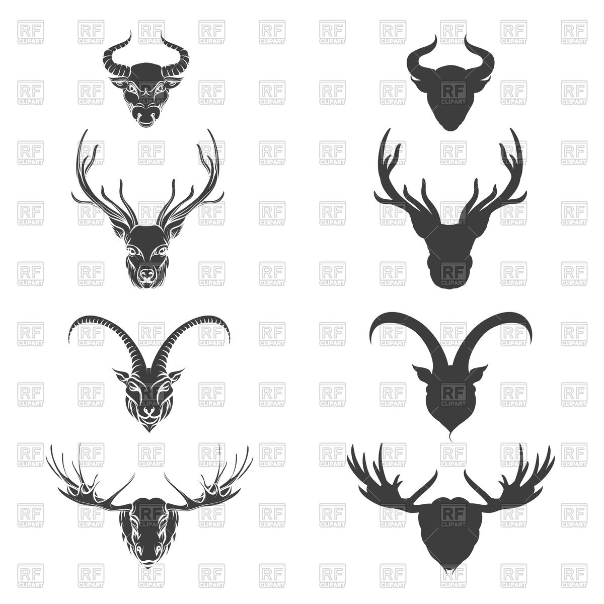 Animals Head Silhouette Vector Image Of Silhouettes, Outlines 1200x1200 Animals Head Silhouette Vector Image Of Silhouettes, Outlines