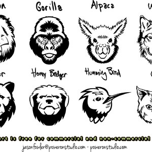 Free Vectors Animal Head Vectors Jason Fowler 300x300 Free Vectors Animal Head Vectors Jason Fowler