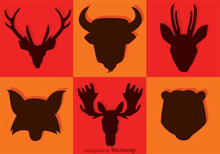 Animal Head Silhouette Vectors 700x490 Animal Head Silhouette Vectors