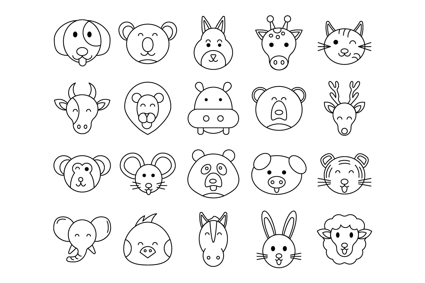 1440x960 Animals Vector Free Icon Set
