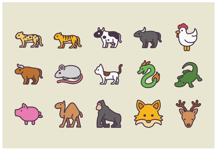 700x490 Pack Of Animal Icon Vectors