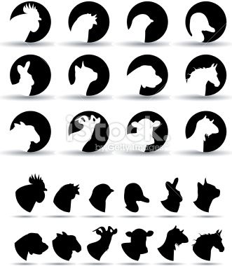 331x380 Vector Of Farm Animal Icons