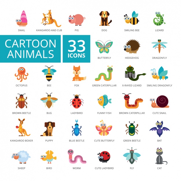 626x626 Animal Icons Collection Vector Free Download