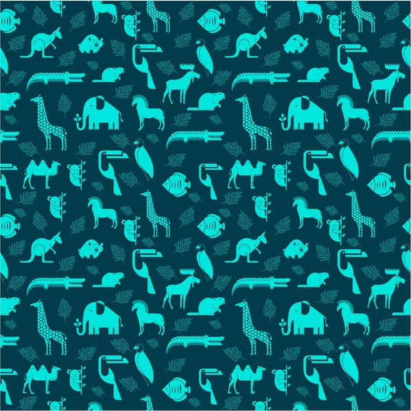 Animals Repeating Pattern Vector Illustration Free Vector In Adobe 599x600 Animals Repeating Pattern Vector Illustration Free Vector In Adobe