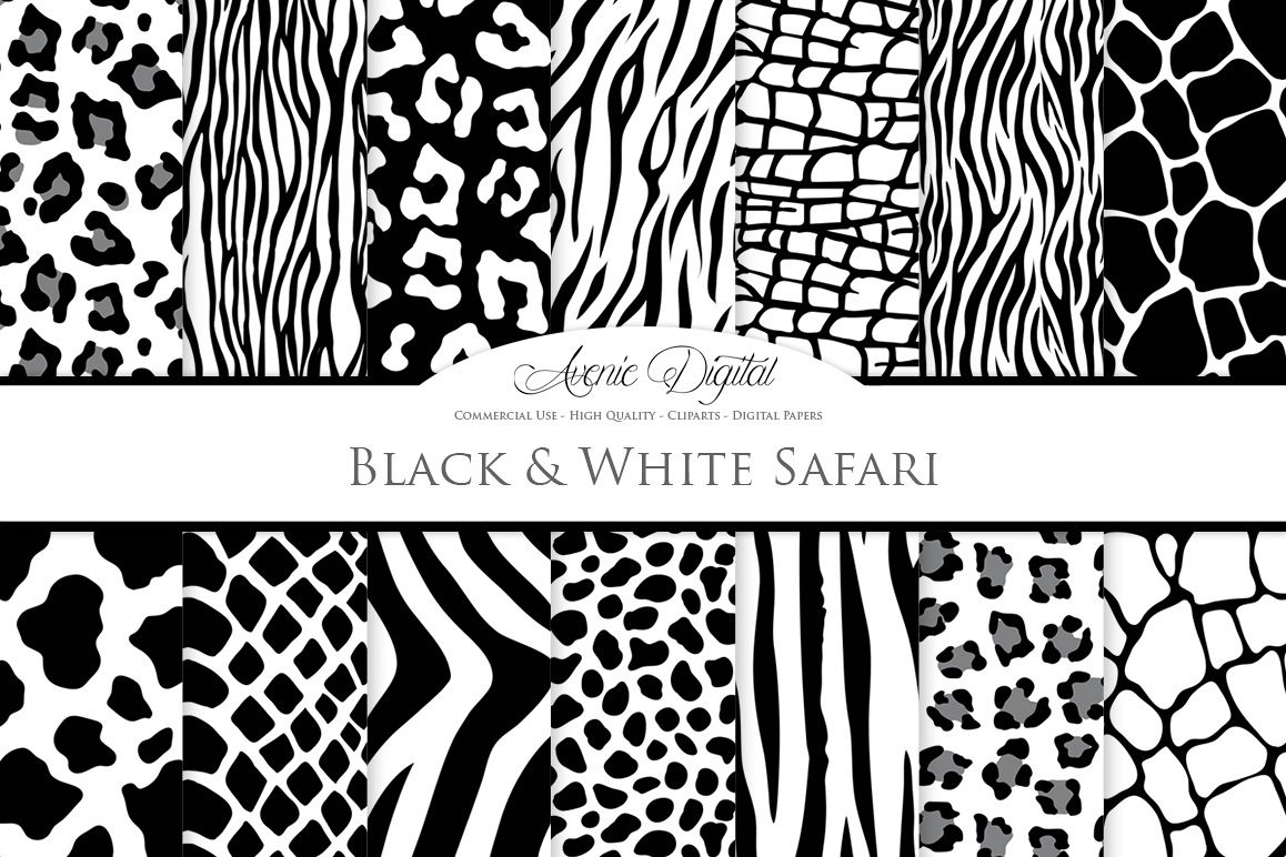 1158x772 Black Animal Print Vector Patterns