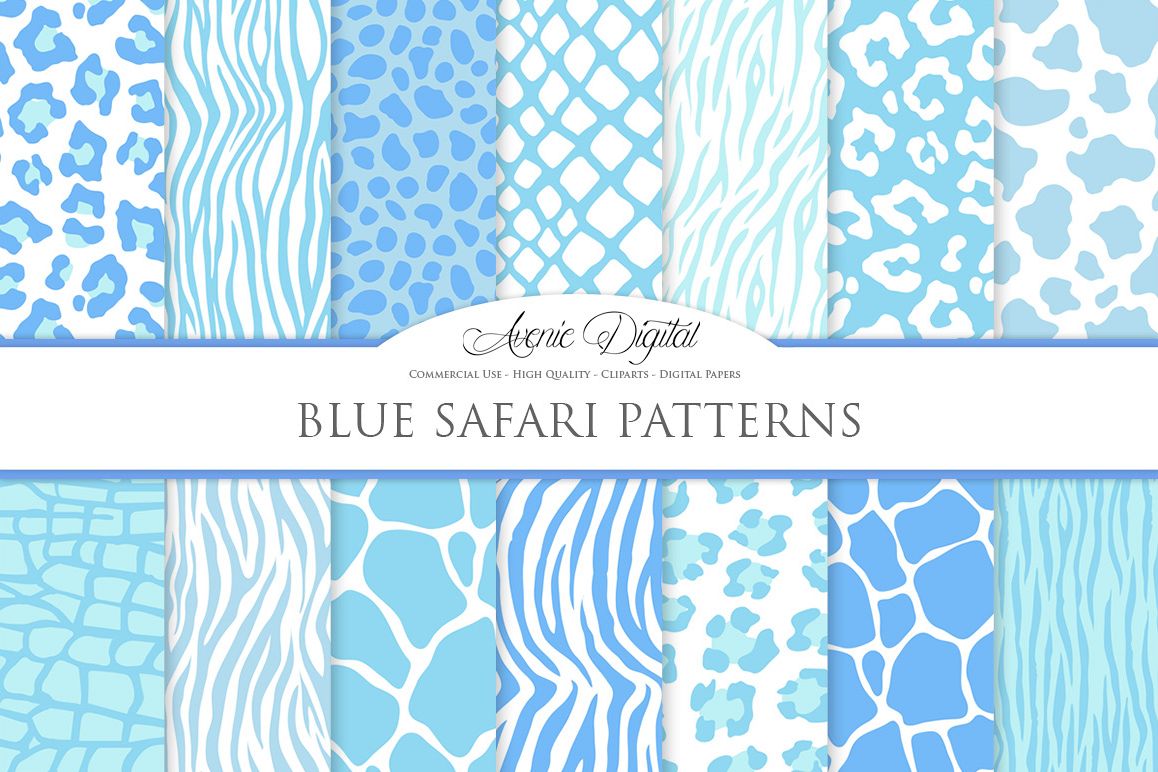 1158x772 Blue Animal Print Vector Patterns
