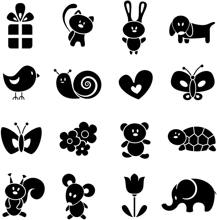 746x756 Vector Free Animals Silhouettes Images