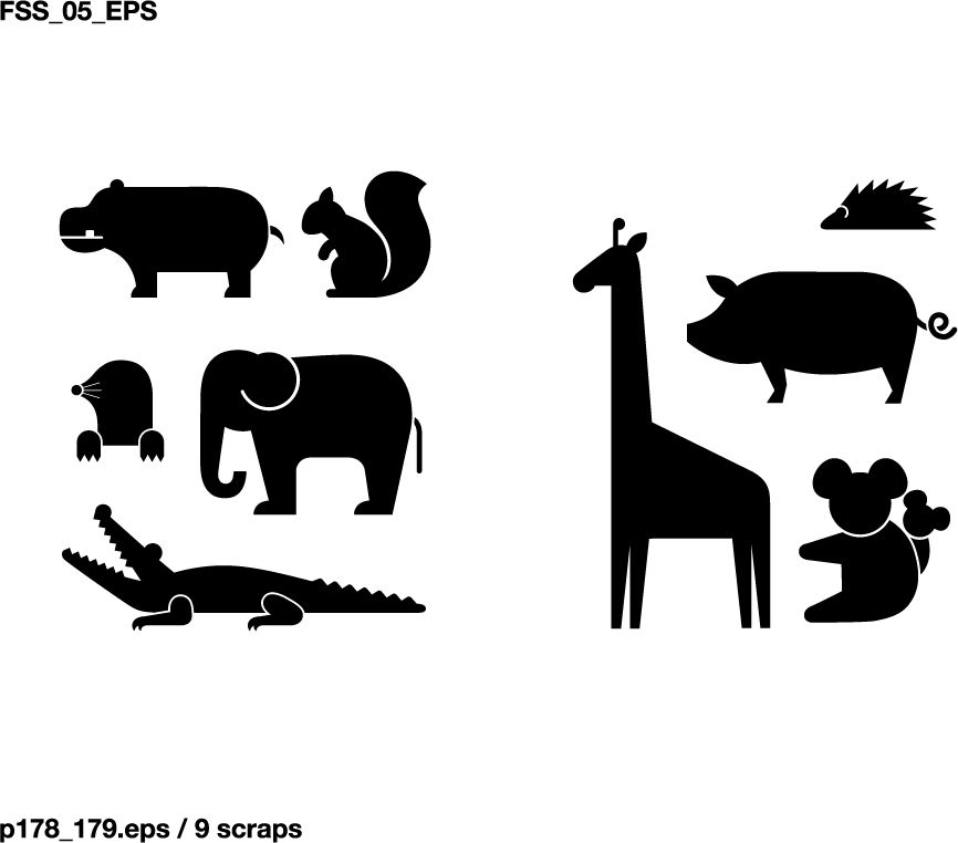 866x762 Free Vector Various Elements Of Vector Silhouette Animal