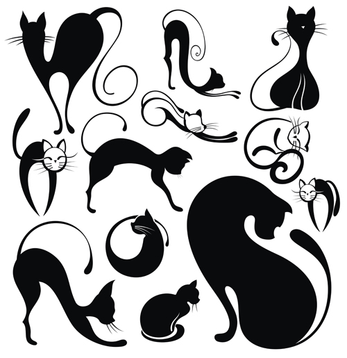 500x515 Lovely Animals Vector Silhouettes Free Download