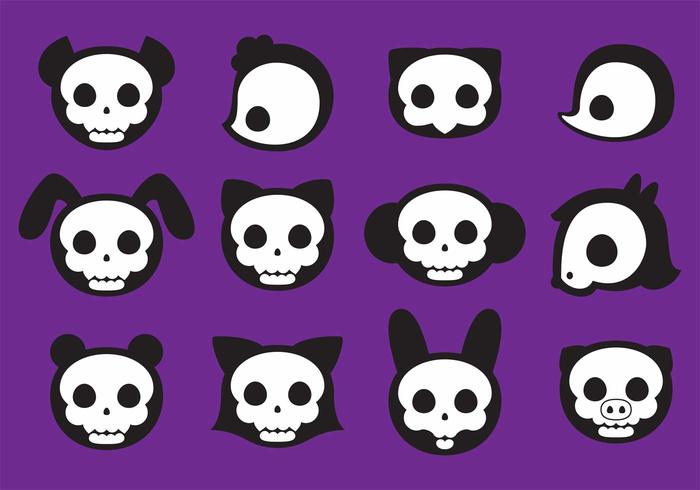 700x490 Cute Animal Skull Vectors