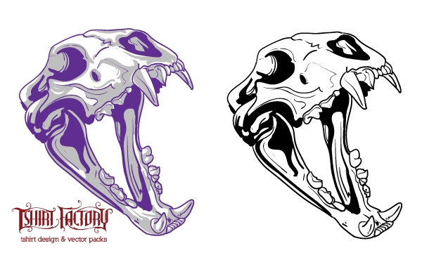 600x380 Free Vectors Animal Skull Tshirt Factory