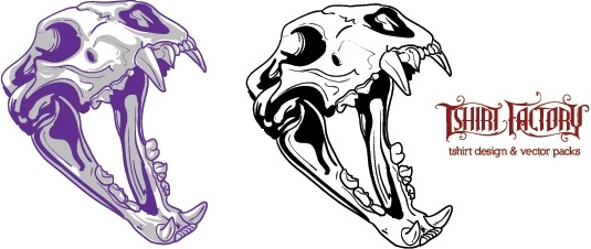 535x226 Animal Skull Vector Free Vector In Adobe Illustrator